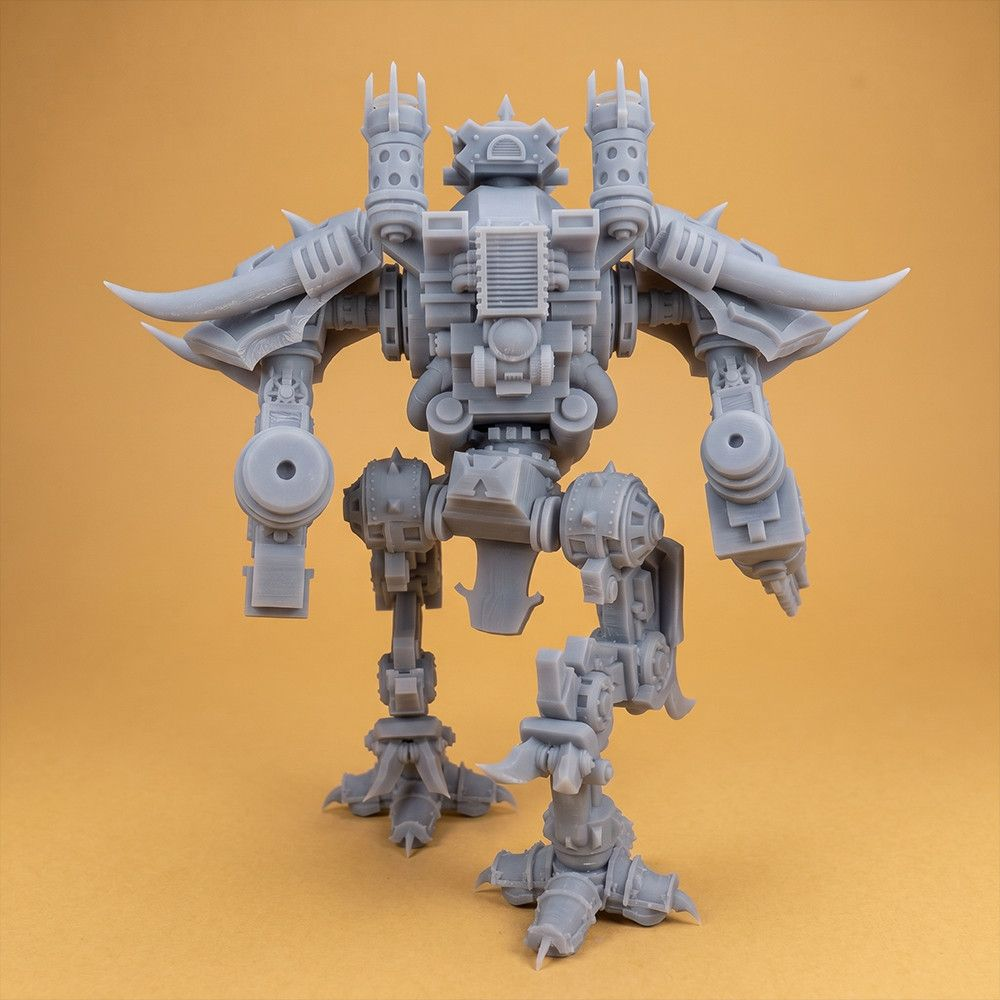 [Warhammer] Warhammer 40K WAR DOG BRIGANDS Warhound-class Chaos Knight, Khorne Style | High-Precision UV Resin 3D Print Unpainted