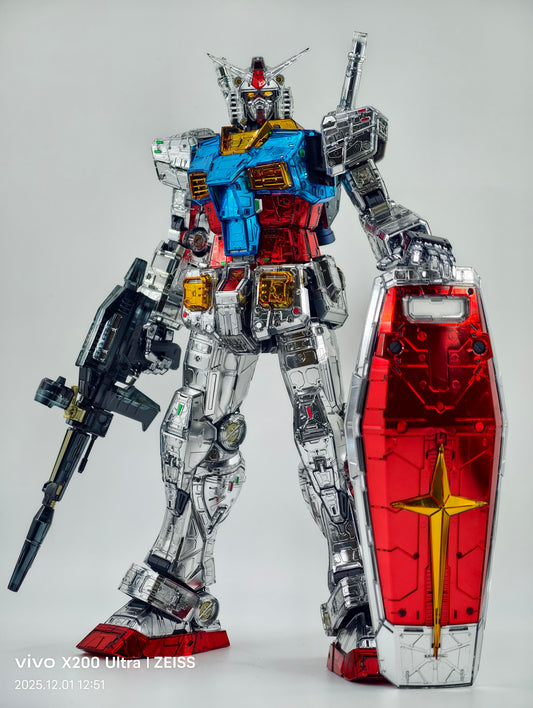 [Color customization] Bandai spirits 1/60 PG Unleashed Clear Color Body Parts Set for RX-78-2 Gundam armor (Mechanical Core Electroplated color sheme ) Not Included MS Body