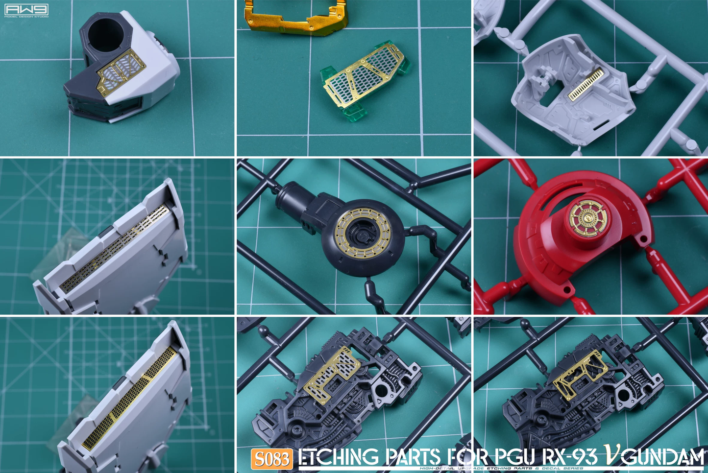 [Photo-etched Parts] Pre-Glued S83 Photo-Etched Detail Upgrade Parts for Bandai PG Unleashed Nu Gundam Fin Funnels