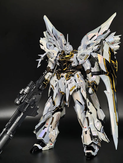 [Color customization]Comet Technology-01-Crimson Drei MG 1/100 GK Sinanju Model Kit (Electroplated Iridescent white color scheme) Model Kit