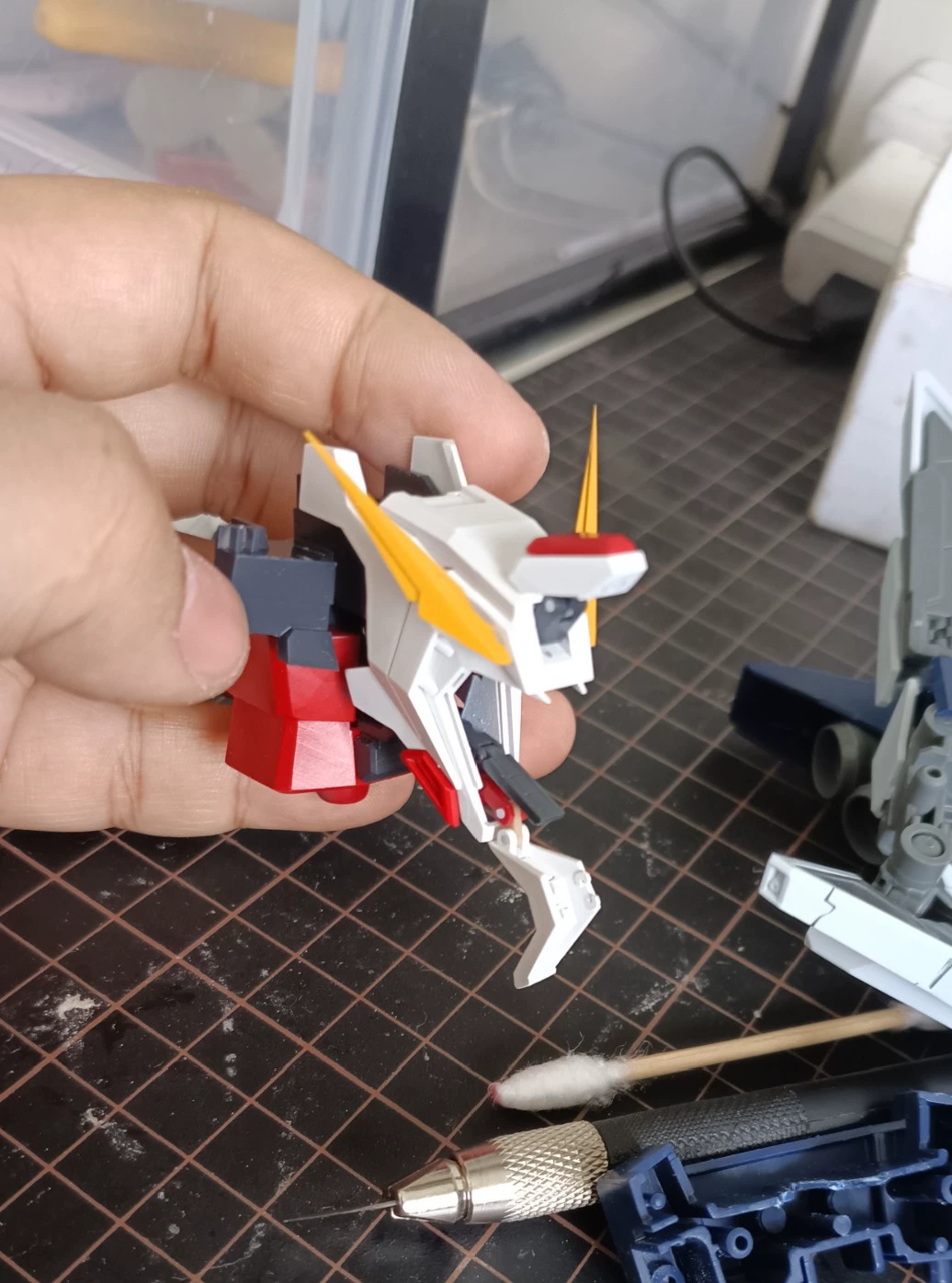 [3D printed pieces] 3D printed pieces for Ξ GUNDAM Shoulder expansion parts and cockpit opening parts.