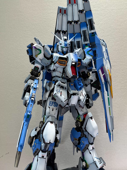 [Color customization] PG Unleashed 1/60 Nu Gundam (Blue-white color scheme) model kit