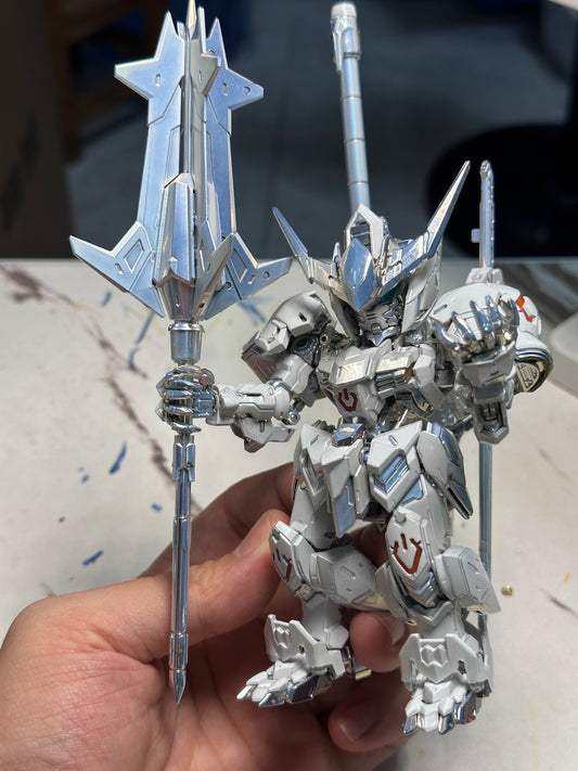 [Custom Electroplating] Bandai MGSD Barbatos (Titanium white and Twilight Electroplated Color Scheme) Model Kit