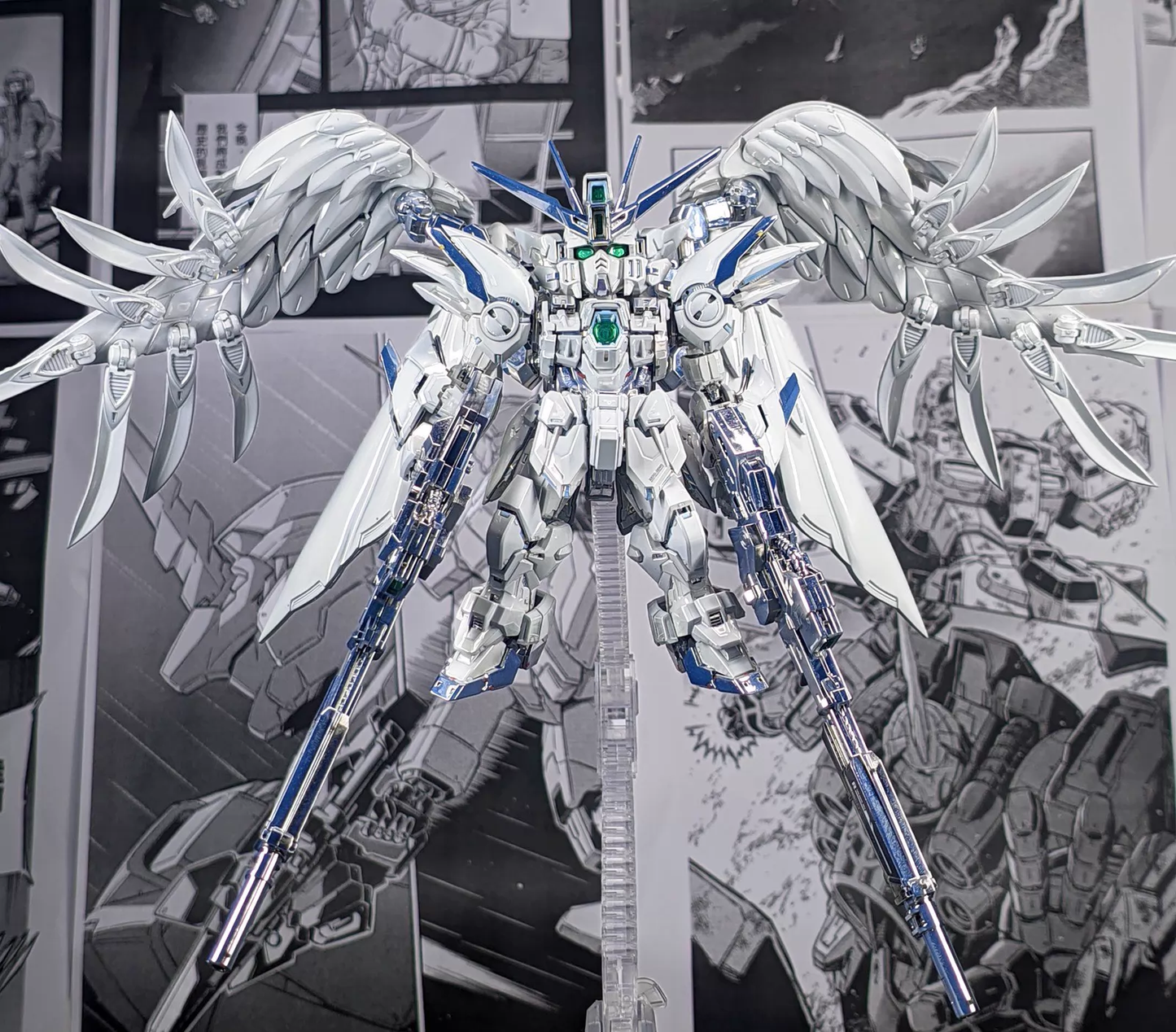 [Custom Electroplating] MGSD Wing Zero 3rd (Titanium white and Twilight Electroplated Color Scheme) Model Kit