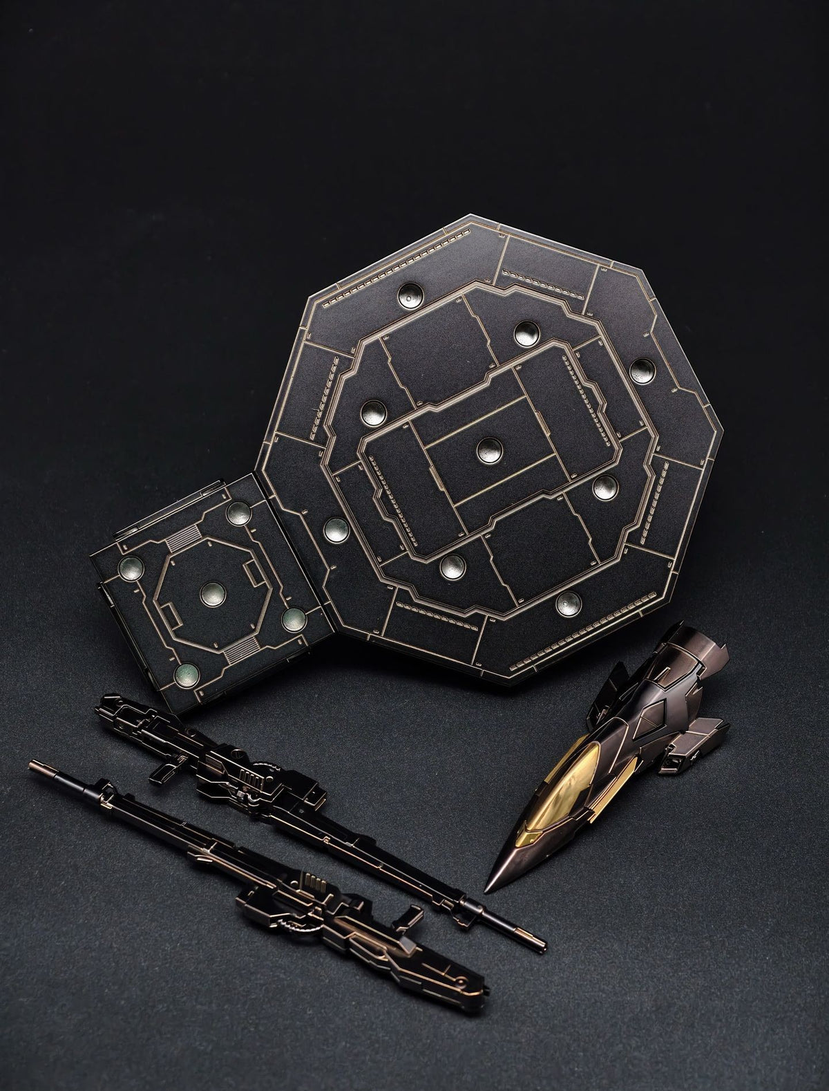 [Custom Electroplating] Bandai MG 1/100 XXXG‑00W0 Wing Gundam Zero EW Ver.Ka  (Titanium Black With Gilded Gold Electroplating Color Scheme) Model Kit
