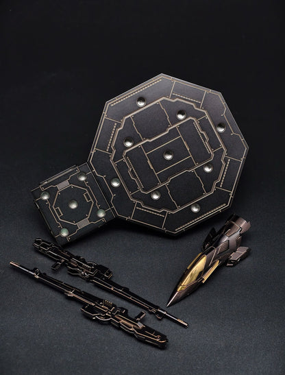 [Custom Electroplating] Bandai MG 1/100 XXXG‑00W0 Wing Gundam Zero EW Ver.Ka  (Titanium Black With Gilded Gold Electroplating Color Scheme) Model Kit