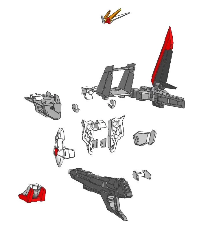 [Resin pieces]  RG 1/144 Force Impulse Gundam (Type of MGEX Impulse) resin pieces