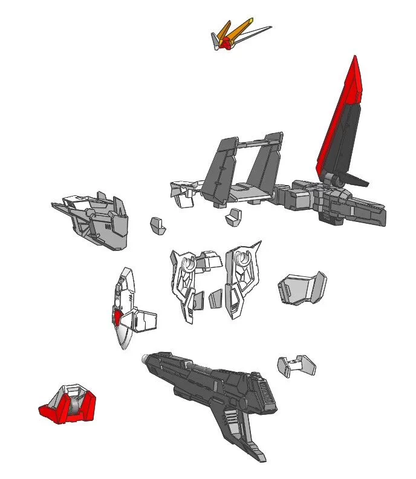 [Resin pieces]  RG 1/144 Force Impulse Gundam (Type of MGEX Impulse) resin pieces
