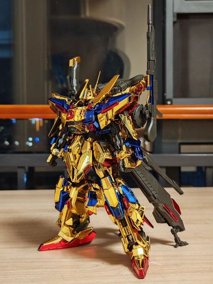[Color customization] SHENMA MODEL Golden Fighter Full Armor FA Hyakushiki Kai (Electroplated gold color sheme ) MG 1/100 Assembly Model Kit