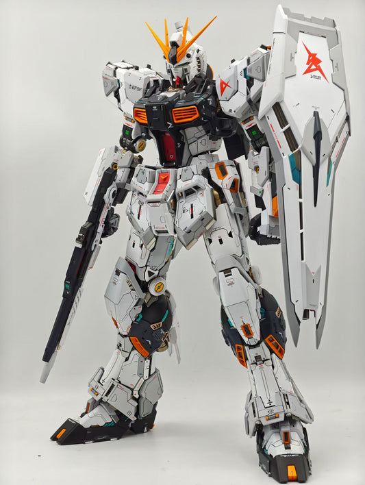 [Color customization] PG Unleashed 1/60 Nu Gundam+resin enhanced conversion parts (Original/ FF-V Fukuoka/Kenichi Kuryu color scheme) model kit