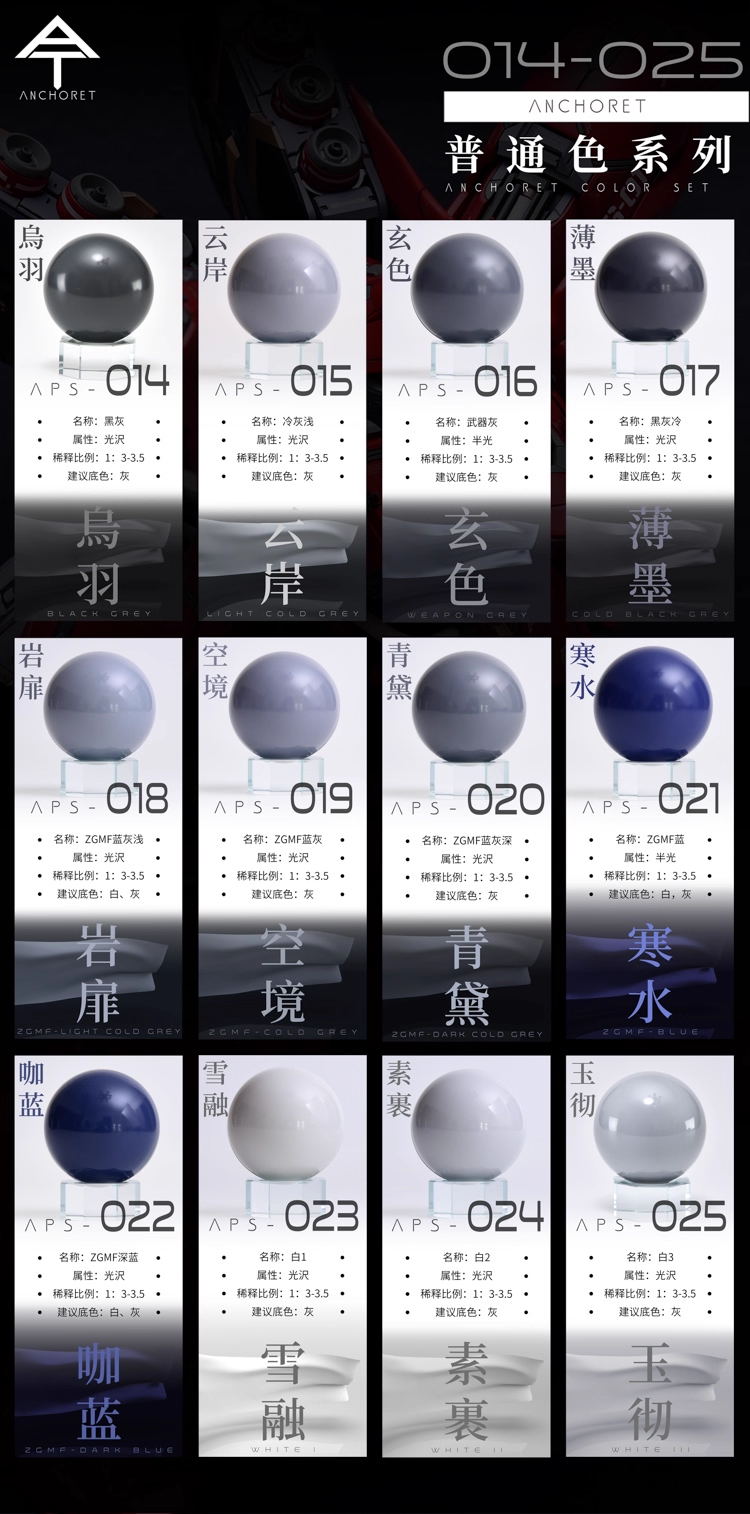 [Paint Oil-based] AnchoreT Basic Color Series 014-025