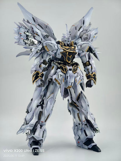 [Color customization]Comet Technology-01-Crimson Drei MG 1/100 GK Sinanju Model Kit (Shading white purple color scheme)