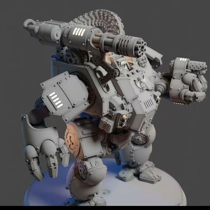 [Warhammer] Warhammer 40K Unpainted Model, Redemptor Dreadnought Enhanced Firepower with Gatling & Ion Cannon
