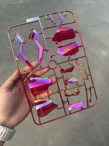 [Custom Electroplating] Bandai MG 1/100 Scale Gundam Amazing Red Warrior (Iridescent Plating Electroplated) Model Kit