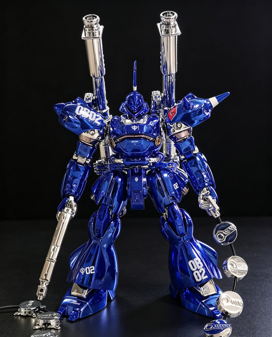 [Custom Electroplating] Star Kampfer HGUC 1/144 089 MS-18E Assembly Model Kit (Electroplating blue/red color scheme ) Model Kits