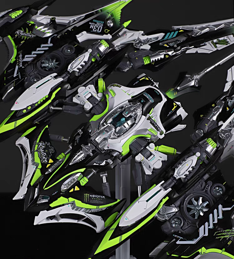 [Color customization]IN ERA+ 1/100 RMD Series Thunderbolt Manta Ray（Monster Energy color scheme）Model Kit