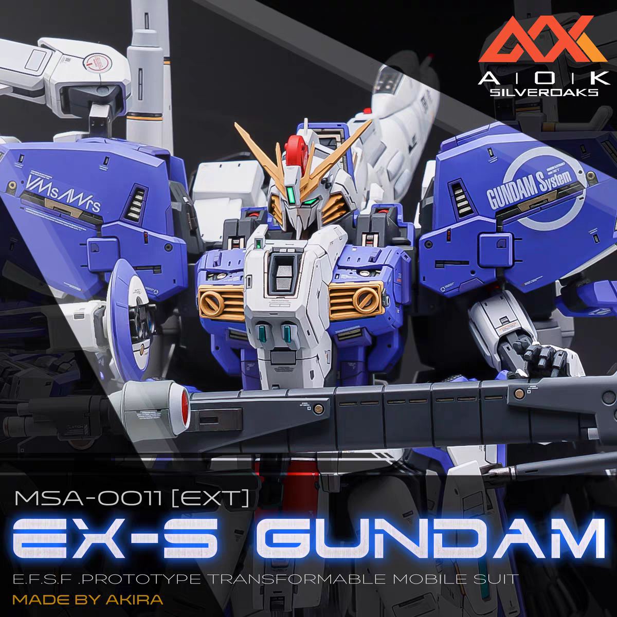 [Resin parts] for MG 1/100 Force EX-S Gundam 2.0 RECAST Silveroaks Dress up Conversion Kit -airlift