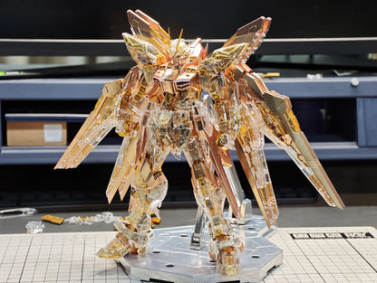 [Custom Electroplating] Bandai MGEX 1/100 Strike Freedom Mechanical Clear Ver.  (Mechanical Core Gold Electroplated color sheme) Assembly Model Kit