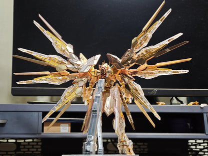 [Custom Electroplating] Bandai MGEX 1/100 Strike Freedom Mechanical Clear Ver.  (Mechanical Core Gold Electroplated color sheme) Assembly Model Kit