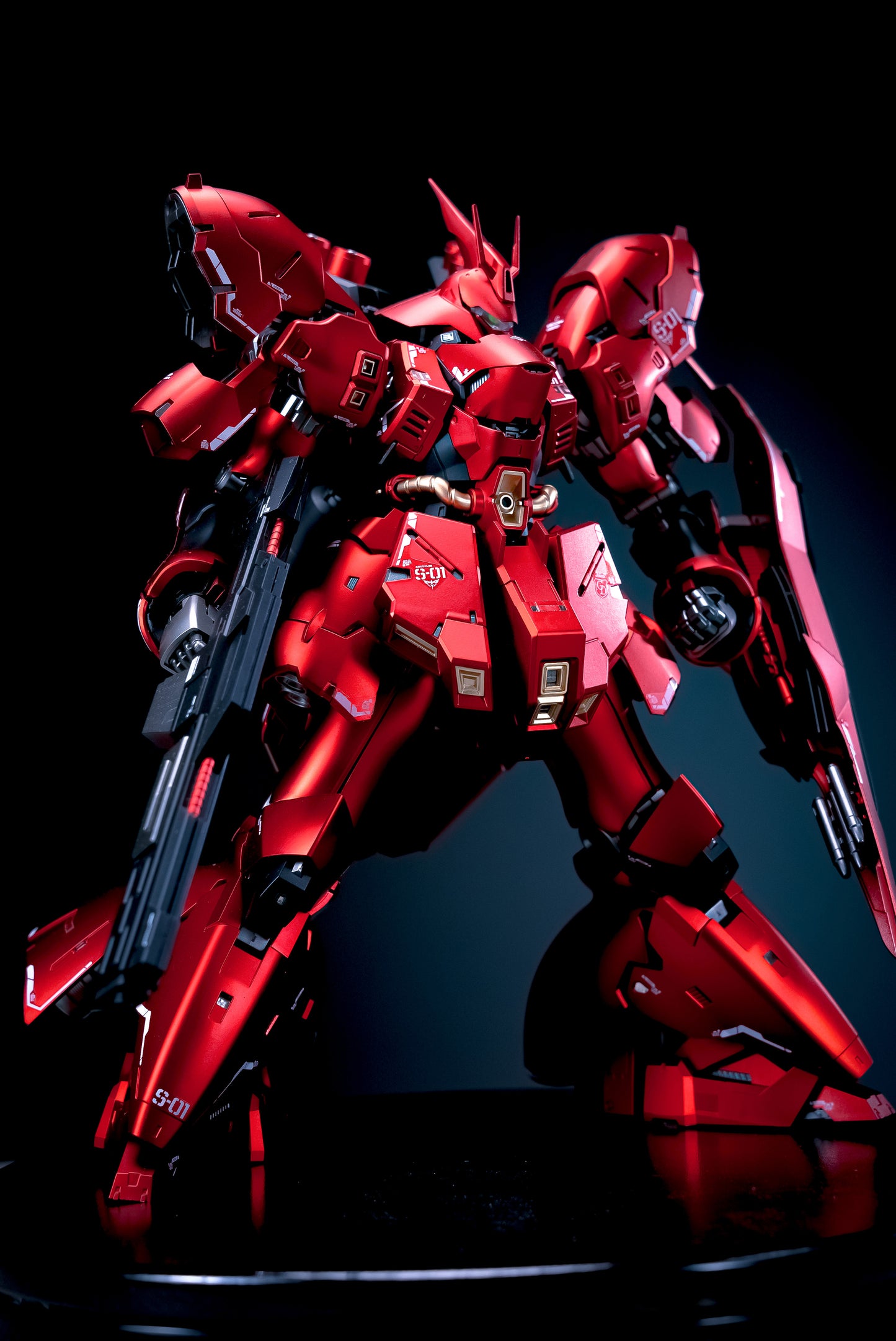 [Color customization] YUSHANFANG MODEL RG Enlarged Version 1/96 Sazabi (Matte Electroplating Red Color Scheme) Model Kit