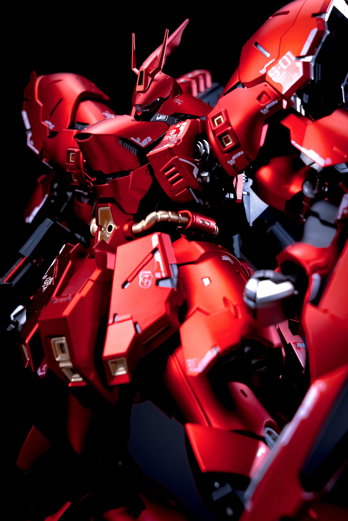 [Color customization] YUSHANFANG MODEL RG Enlarged Version 1/96 Sazabi (Matte Electroplating Red Color Scheme) Model Kit