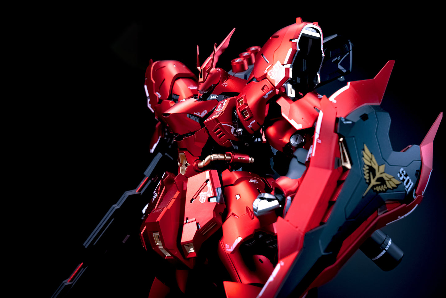 [Color customization] YUSHANFANG MODEL RG Enlarged Version 1/96 Sazabi (Matte Electroplating Red Color Scheme) Model Kit
