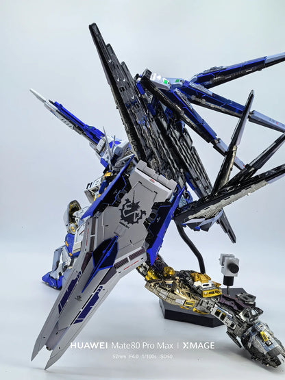 [Custom Electroplating] PG Unleashed 1/60 Nu Gundam (HI-V color scheme) Model Kit
