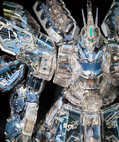 [Custom Electroplating] Bandai MG 1/100 Sazabi Mechanical Clear Ver.  (Geometric Twilight Plating color sheme) Model Kit
