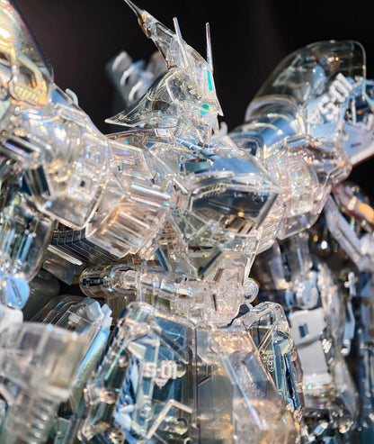 [Custom Electroplating] Bandai MG 1/100 Sazabi Mechanical Clear Ver.  (Geometric Twilight Plating color sheme) Model Kit