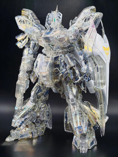 [Custom Electroplating] Bandai MG 1/100 Sazabi Mechanical Clear Ver.  (Geometric Twilight Plating color sheme) Model Kit