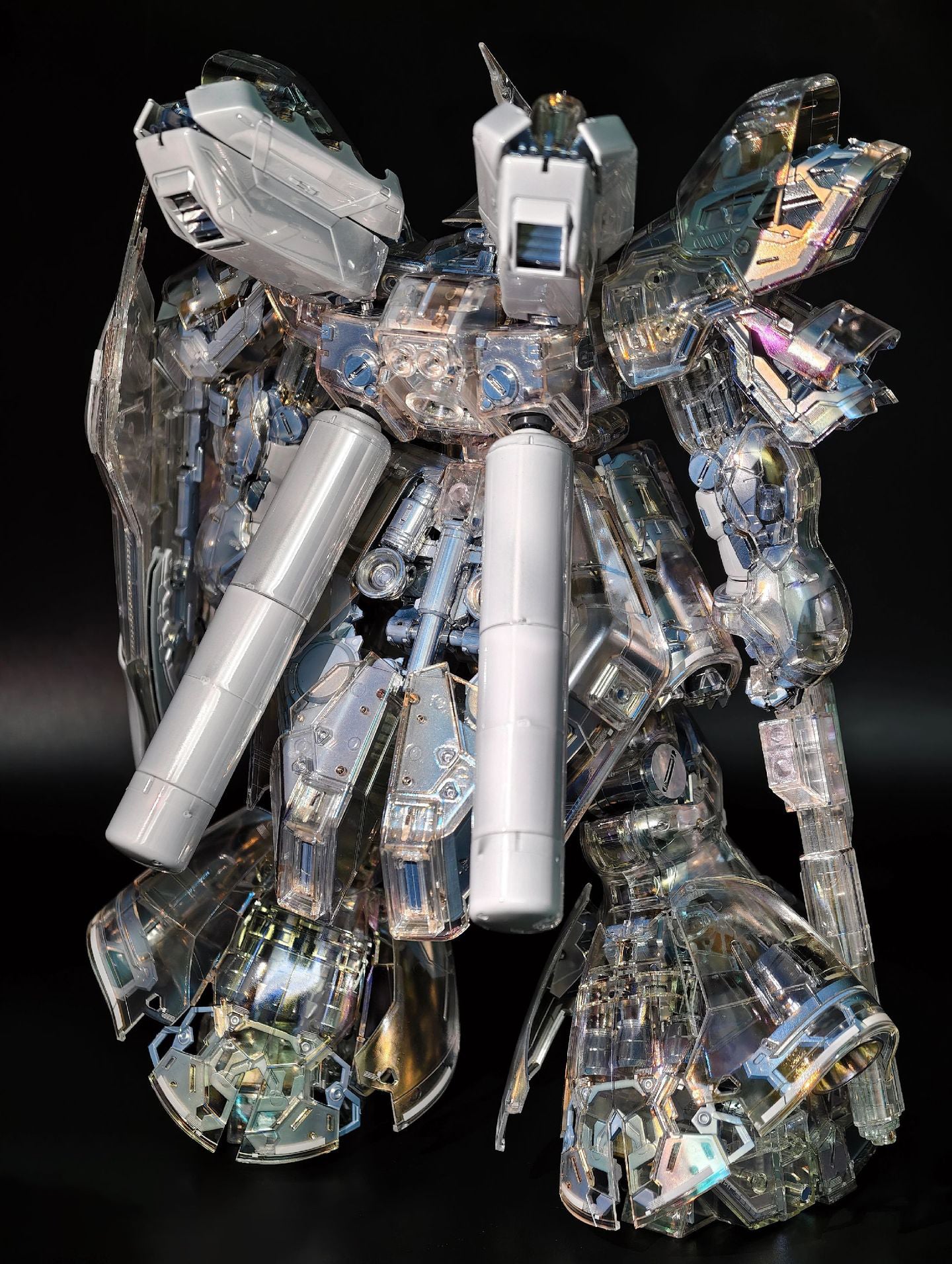 [Custom Electroplating] Bandai MG 1/100 Sazabi Mechanical Clear Ver.  (Geometric Twilight Plating color sheme) Model Kit