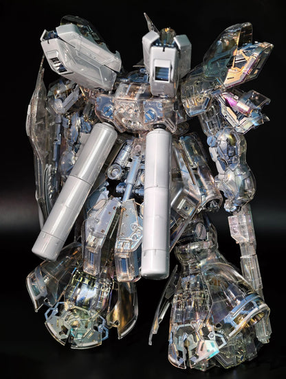 [Custom Electroplating] Bandai MG 1/100 Sazabi Mechanical Clear Ver.  (Geometric Twilight Plating color sheme) Model Kit