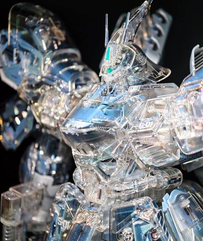 [Custom Electroplating] Bandai MG 1/100 Sazabi Mechanical Clear Ver.  (Geometric Twilight Plating color sheme) Model Kit