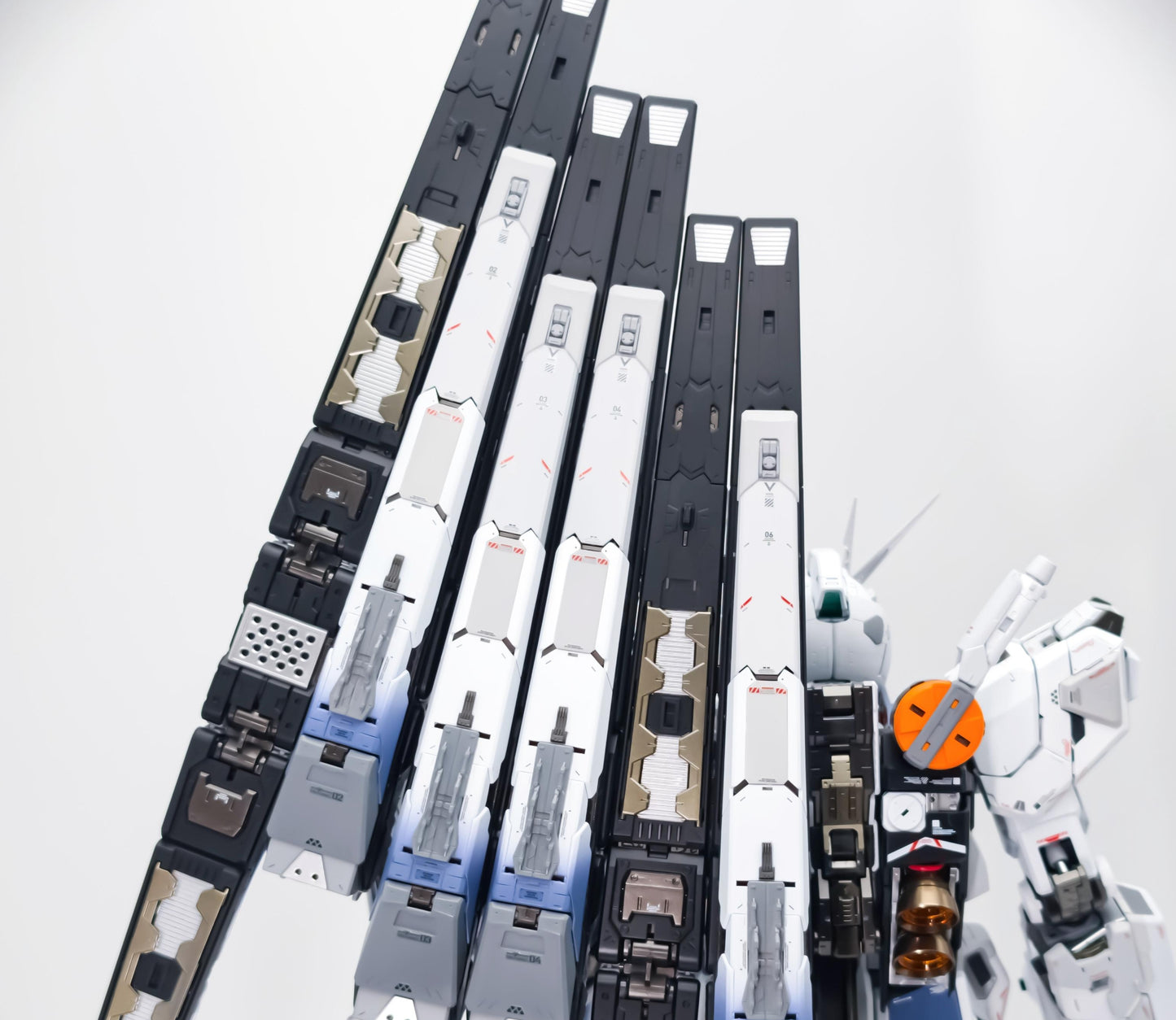 [Color customization] PG Unleashed 1/60 Nu Gundam+resin enhanced conversion parts (Kenichi Kuryu color scheme) model kit