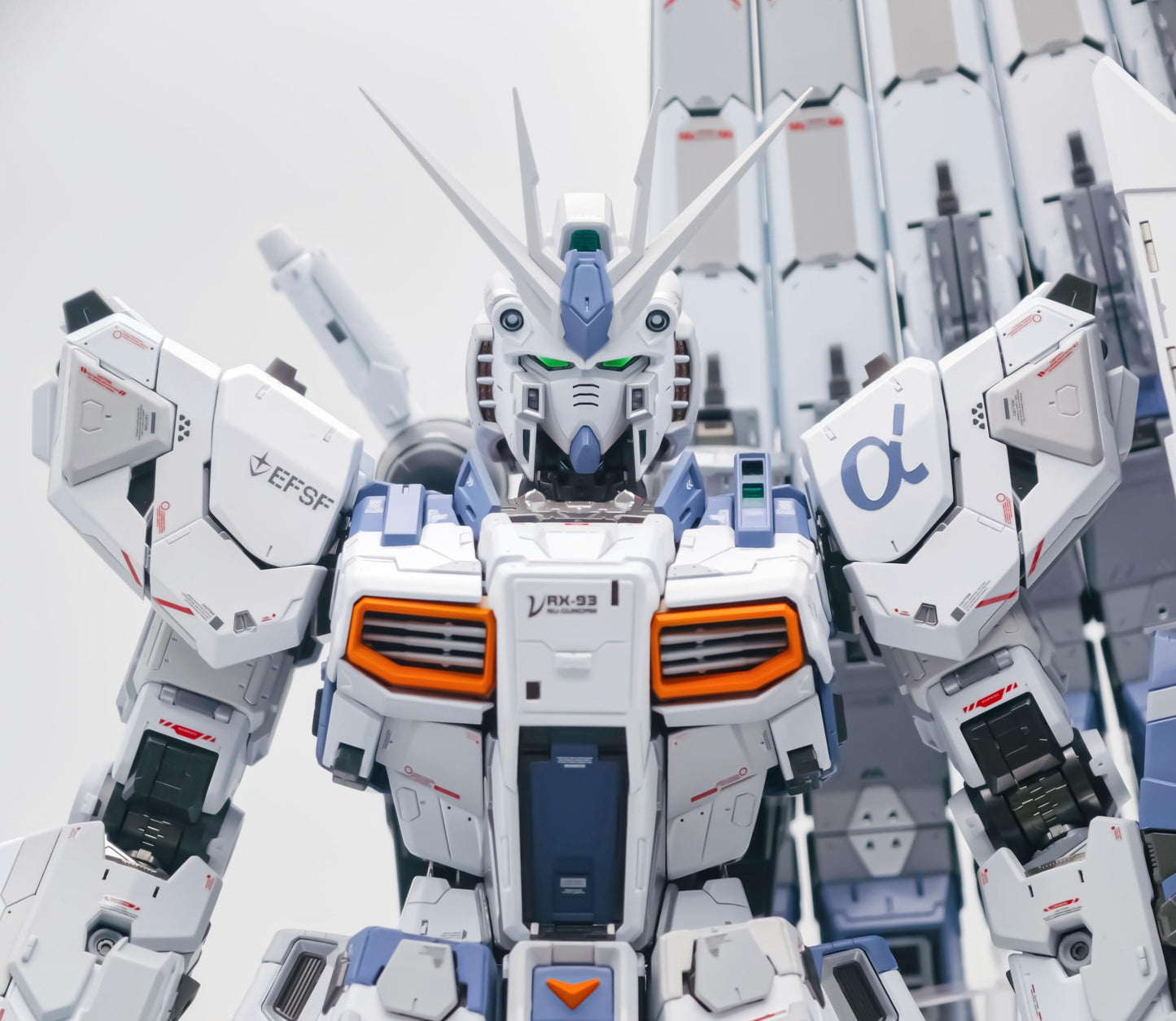 [Color customization] PG Unleashed 1/60 Nu Gundam+resin enhanced conversion parts (Kenichi Kuryu color scheme) model kit