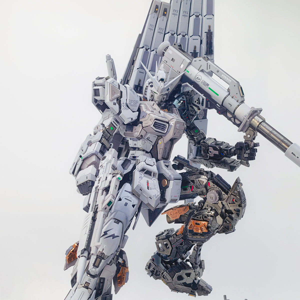 [Custom Painting]  PG Unleashed 1/60 Nu Gundam+resin enhanced conversion parts (Fragment Color Scheme) model kit
