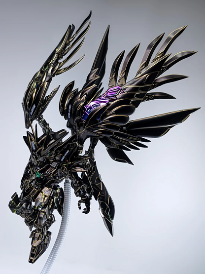 [Custom Electroplating] Bandai MGSD Wing Zero (Titanium Black With Gilded Gold Electroplating Color Scheme) Model Kit