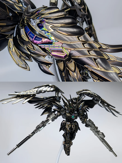 [Custom Electroplating] Bandai MGSD Wing Zero (Titanium Black With Gilded Gold Electroplating Color Scheme) Model Kit