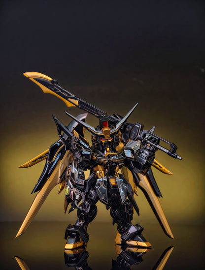 [Custom Electroplating] Bandai MGSD Destiny Gundam ZGMF-X42S (Titanium Black With Gilded Gold Electroplating) Model Kit