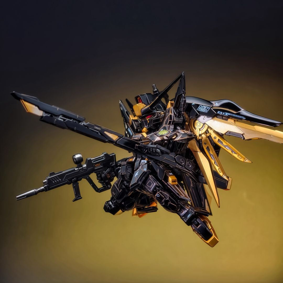 [Custom Electroplating] Bandai MGSD Destiny Gundam ZGMF-X42S (Titanium Black With Gilded Gold Electroplating) Model Kit