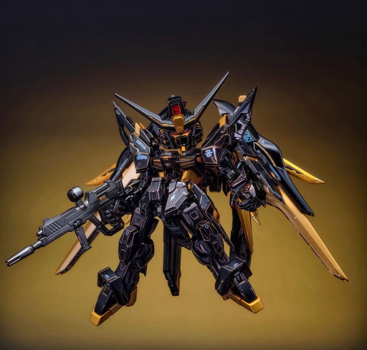 [Custom Electroplating] Bandai MGSD Destiny Gundam ZGMF-X42S (Titanium Black With Gilded Gold Electroplating) Model Kit