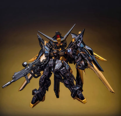 [Custom Electroplating] Bandai MGSD Destiny Gundam ZGMF-X42S (Titanium Black With Gilded Gold Electroplating) Model Kit
