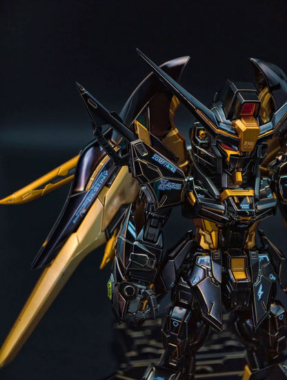 [Custom Electroplating] Bandai MGSD Destiny Gundam ZGMF-X42S (Titanium Black With Gilded Gold Electroplating) Model Kit