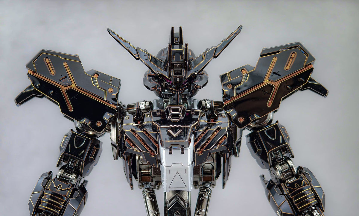 [Custom Electroplating] Bandai MG 1/100 ASW-G-XX Gundam Vidar (Titanium Black With Gilded Gold Electroplating Color Scheme) Model Kit