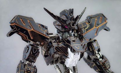 [Custom Electroplating] Bandai MG 1/100 ASW-G-XX Gundam Vidar (Titanium Black With Gilded Gold Electroplating Color Scheme) Model Kit