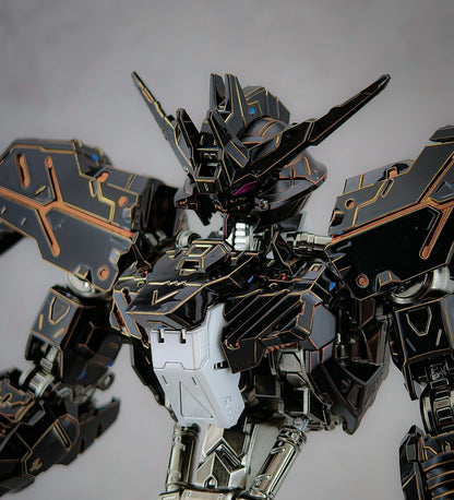 [Custom Electroplating] Bandai MG 1/100 ASW-G-XX Gundam Vidar (Titanium Black With Gilded Gold Electroplating Color Scheme) Model Kit