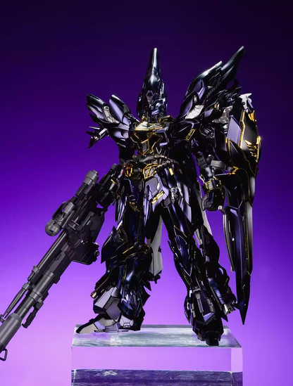 [Color customization]Comet Technology-01-Crimson Drei MG 1/100 GK Sinanju Model Kit (Electroplated black purple color scheme) Model Kit