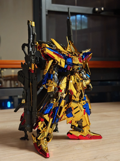 [Color customization] SHENMA MODEL Golden Fighter Full Armor FA Hyakushiki Kai (Electroplated gold color sheme ) MG 1/100 Assembly Model Kit