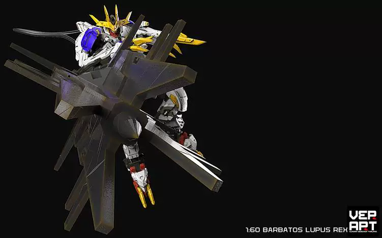 K-Paper Soul Barbatos Lupus Paper Model DIY Fully Imported Pearlescent Paper, No Scoring, No Cutting
