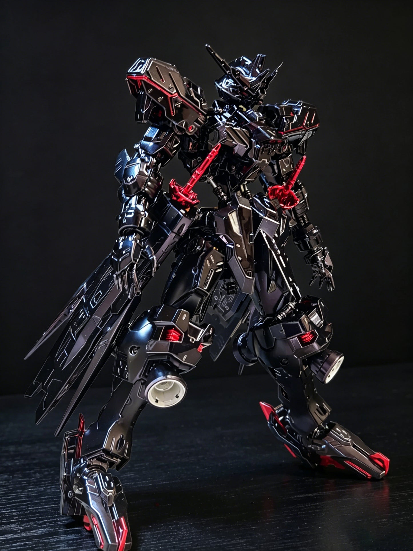 [Custom Electroplating] MG 1/100 ASW-G-XX Gundam Vidar (Titanium Black Red Electroplated color scheme) Model Kit